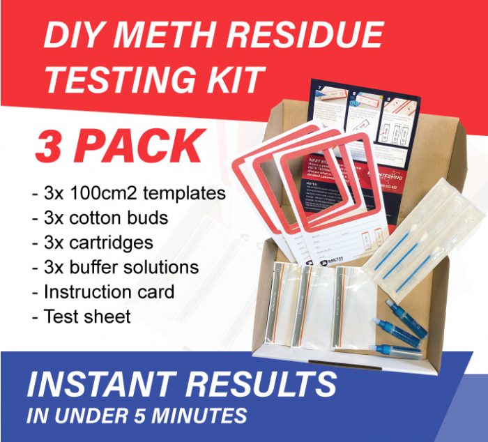 3 pack diy meth residue testing kit for house
